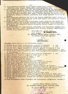 Surat Keputusan Gubernur Kepala Daerah Istimewa Aceh (Kode HGB/DN1976) bulan Januan s/d Desember ...