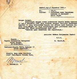 berkas 31/3 - Penggantian nama Kemukiman Ngkeran II Kecamatan Bambel menjadi Kemukiman Darul Haya...