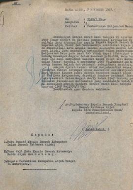 berkas 25/3 - Instruksi Menteri Dalam Negeri No. 5 Tahun 1967 tentang Pembentukan Perwakilan Keca...