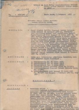 berkas 20/3 - Kumpulan SK Gubernur Kepala Daerah Istimewa Aceh Bulan Februari s/d Juli 1967. (Kon...