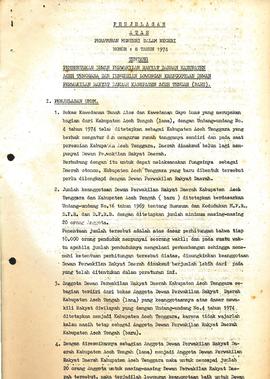 berkas 12.1 - Peraturan Menteri Dalam Negeri tahun 1974 tentang pembentukan Dewan Perwakilan Raky...