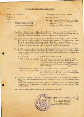 Surat Keputusan Gubemur Aceh Bulan Oktober 1976 tentang penghapusan secara resmi desa/kampung Kru...