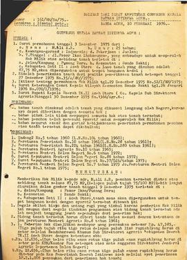 Surat Keputusan Gubernur Kepala Daerah Istimewa Aceh (Kode HGB/DN1976) bulan Januan s/d Desember ...