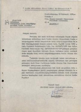berkas 227.18 - Berkas mengenai permohonan izin menyelenggarakan Radio siaran Dirgantara Kuala Si...