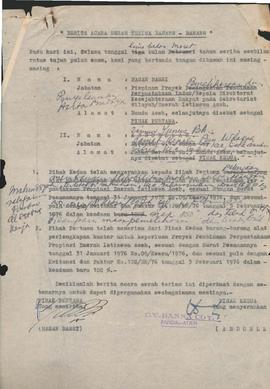 Surat Keputusan Gubemur Aceh Bulan Oktober 1976 tentang penghapusan secara resmi desa/kampung Kru...