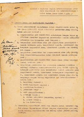 Program Kerja Tahunan Dinas 1976/1977 pada Dinas-dinas di lingkungan Sekretariat Wilayah/Daerah I...