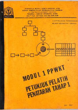 LTA-77-E PPW Kecamatan terpadu modal I petunjuk palatih penataran tahap 1,6 s/d 11 Juli 1987. (Bu...