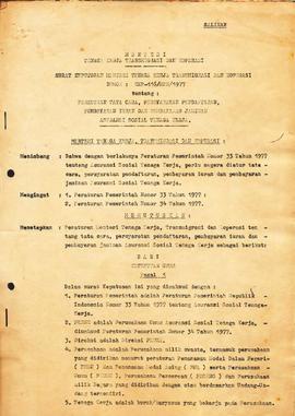 Surat Keputusan Menteri Tenaga Kerja Transmigrasi dan Koperasi No Kep — 116 / MEN / 1977 tentang ...