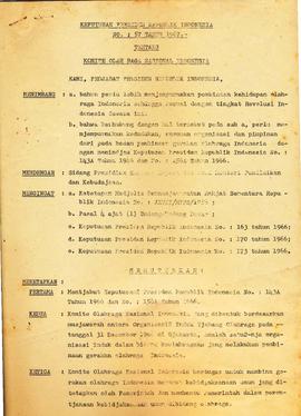 berkas 98/9 - Keputusan Presiden RI No. 57 tahun 1967 tentang Komite OIah Raga Nasional Indonesia...