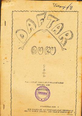 berkas 181.13 - Daftar buku pada perpustakaan Sekretariat Wilayah / Daerah Istimewa Aceh  1