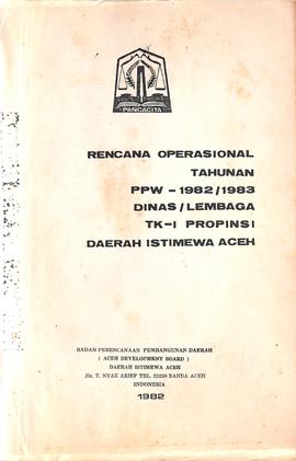Laporan rencana dan realisasi proyek PPW keadaan 30 Juni 1986, 31 Desember 1987 Bappeda Propinsi ...
