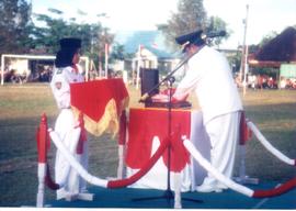 Upacara HUT RI ke 57 dilapangan Teuku Umar Meulaboh, tanggal; 17 Agustus 2004 (4)