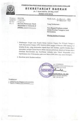 Surat Tentang Rencana Pertemuan Tokoh Masyarakat Se Indonesia