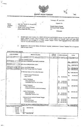 Revisi DASK Operasi Terpadu Tahun Anggaran 2005