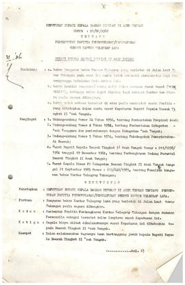 Surat Tentang Pembentukan Panitia Pembongkaran / Penghapusan Gedung Kantor Telegram Lama