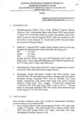 Surat-Surat yang sehubungan dengan pencalonan anggota DPRD hasil Pemilu di Propinsi Daeah Istimew...