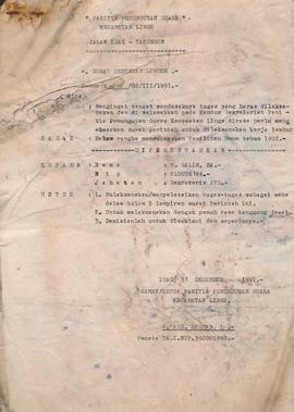 Surat-Surat yang berhubungan dengan petugas Pemilu path Lembaga Perni1ihan Umuni Daerah Istimewa ...