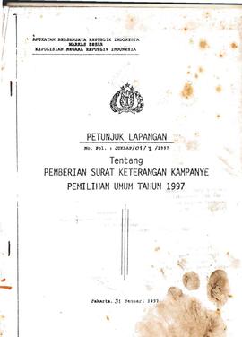 Petunjuk Lapangan KAPOLRI  tentang pemberian surat keterangan Kampanye PEMILU 3