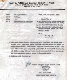 Surat-Surat yang sehubungan dengan pencalonan anggota DPRD hasil Pemilu di Propinsi Daeah Istimew...