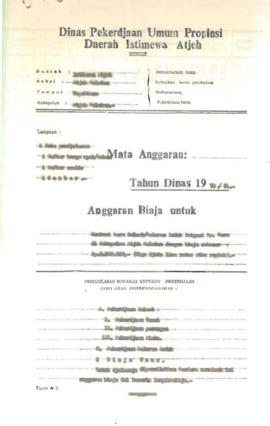 AC08-119 - Anggaran Biaya untuk Membuat Baru Saluran irigasi Krueng Baru di Kabupaten Aceh Selata...