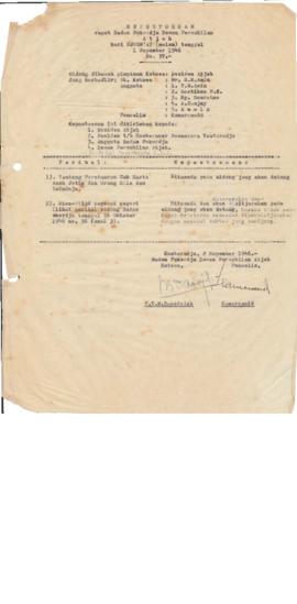 AC01-16/1- 16.17 - Keputusan Rapat Badan pekerja Dewan perwakilan Aceh tanggal 1 November 1946 No...