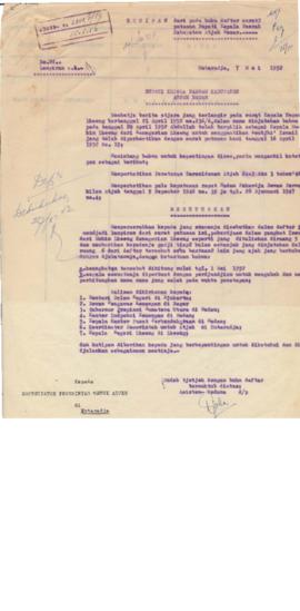 AC01-39/3- 39.128 - Keputusan Bupati Kepala Daerah Aceh Besar tanggal 7 Mei 1952 No.26. 1