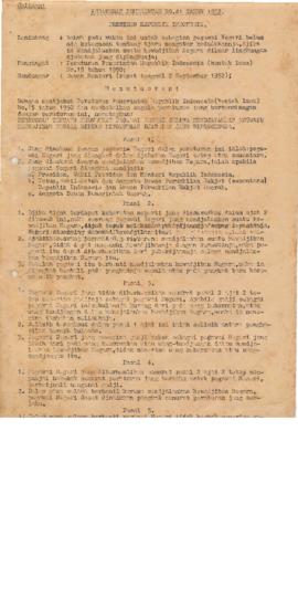 Peraturan Pemerintah No.41 Tahun 1952 Presiden Republik Indonesia. (Konsep)  1