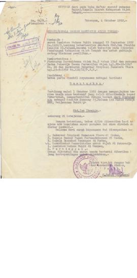 AC01-39/3- 39.92 - Surat putusan Bupati Aceh Tengah tanggal 4 Oktober 1952, No.94/5.- 1