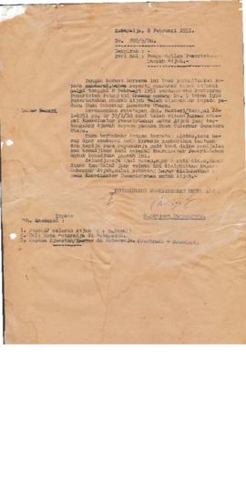 Surat No.702/5/Um tanggal 8 Februari 1951 dari Koordinator Pemerintahan Untuk Aceh (Konsep)  1