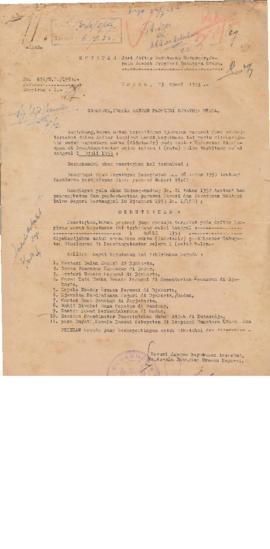 AC01-39/3- 39.10 - Kutipan Surat Gubernur, Kepala Daerah Provinsi Sumatra Utara No.666/U.P/1953 1