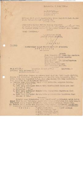 Surat dari Kepala Urusan Pegawai tanggal 6 Juni 1950 Kuta Raja No.2592/3/Peg. (Konsep)  1