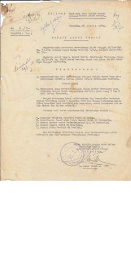 AC01-39/3- 39.81 - Surat putusan Bupati Aceh Tengah No.6/5. Tanggal 23 Juli 1951,  1