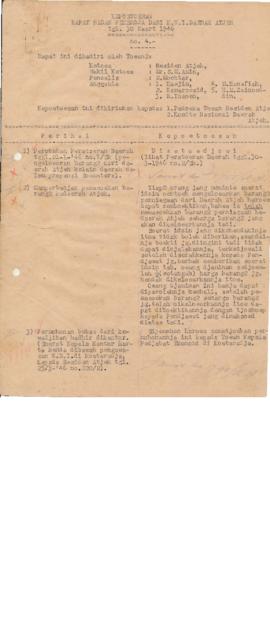 Keputusan Rapat Badan Pekerja Dari K.N.I Daerah Acah tanggal 30 Maet 1946 No.4 (Konsep)  1
