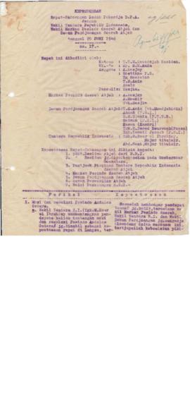AC01-191/11- 191.1 - Rapat gabungan Badan Perkarjaan D. P. A dengan Wakil Tentara Republik Indone...