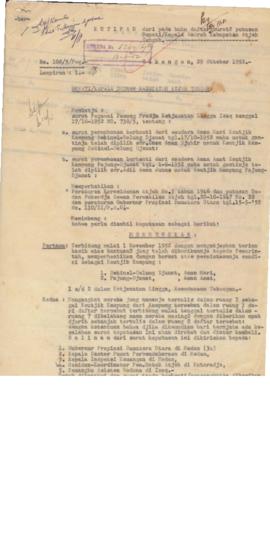 AC01-39/3- 39.96 - Surat putusan Bupati Aceh Tengah tanggal 29 Oktober 1952 No.108/5/Peg. 1