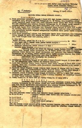 AC08-143 - Surat Keputusan Kepala Daerah Kota Madya Sabang No.5/IV/1971 Tanggal 24/4-1971 tentang...