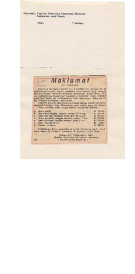 AC01-219/13- 219.18 - Maklumat, Panitia Pemeriksaan Kenderaan bermotor Kabupaten Aceh Besar. 1