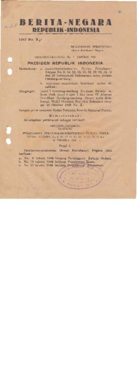 AC01-29/3- 29.6 - Berita Negara Republik Indonesia Tahun 1947 No.3 1