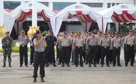 Pengamanan dan Apel Gabungan Sidang Pleno Rekapitulasi Suara Pilgub Tanggal 25 Februari 2017, dal...