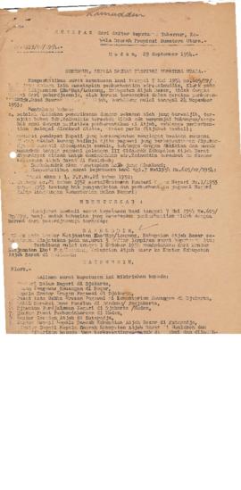 AC01-39/3- 39.119 - Keputusan Gubernur, Kepala Daerah Provinsi Sumatra Utara tanggal 29 September...