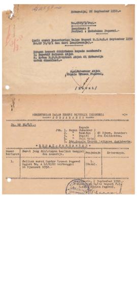 AC02-32/2- 32.1 - Surat a.n. Gubernur Aceh,Kepala Urusan Kepegawaian. Tanggal 26 September 1950. ...