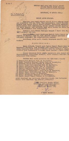 AC01-39/3- 39.63 - Surat Putusan Bupati Atjeh Selatan No.14/B.A.S./P.- Tanggal 25 April 1951 1